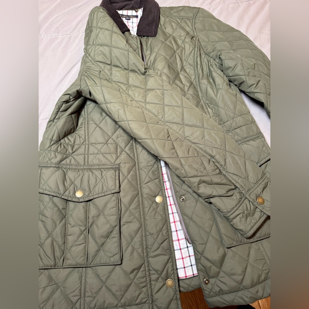 Brooks Brothers Army Green Puffer Quilted Jacket - Picture 8 of 9